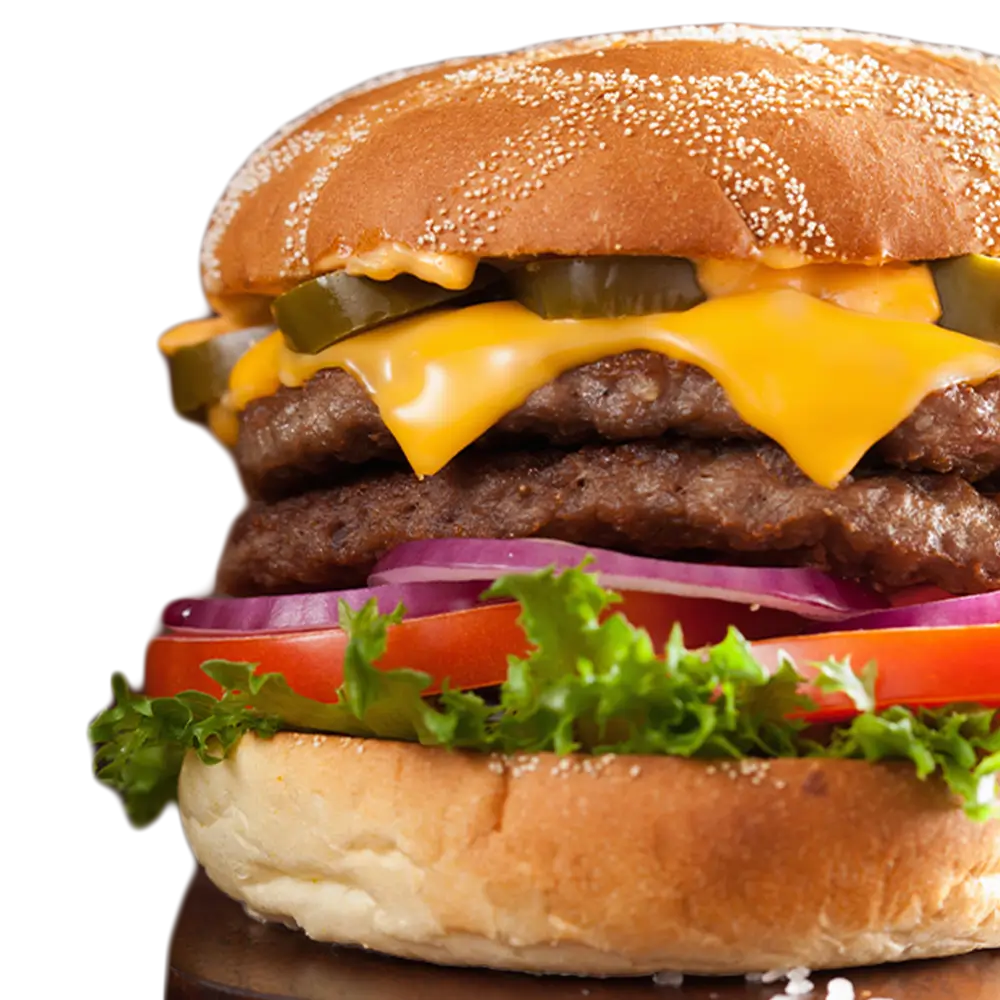 Hamburguesas caseras con ingredientes de alta calidad perfectas para una comida rápida y rica en cafetería Xiada